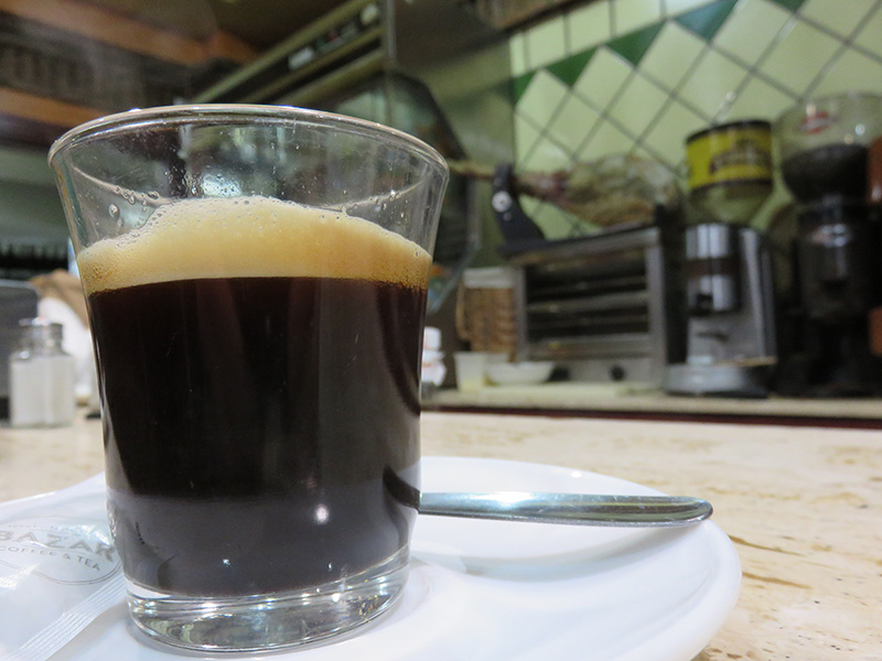 Espresso, cafe solo en Espagne