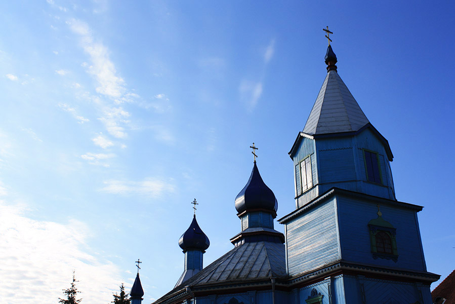 Eglise orthodoxe à la frontière biélorusse