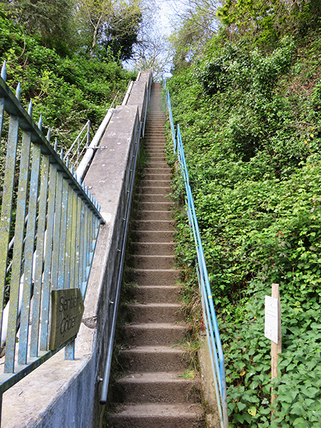 Randonnée en Bretagne, escaliers