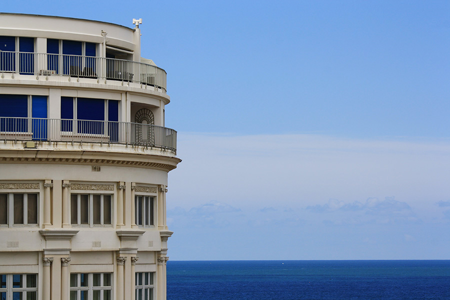 Hotel de Biarritz et vue sur l'océan