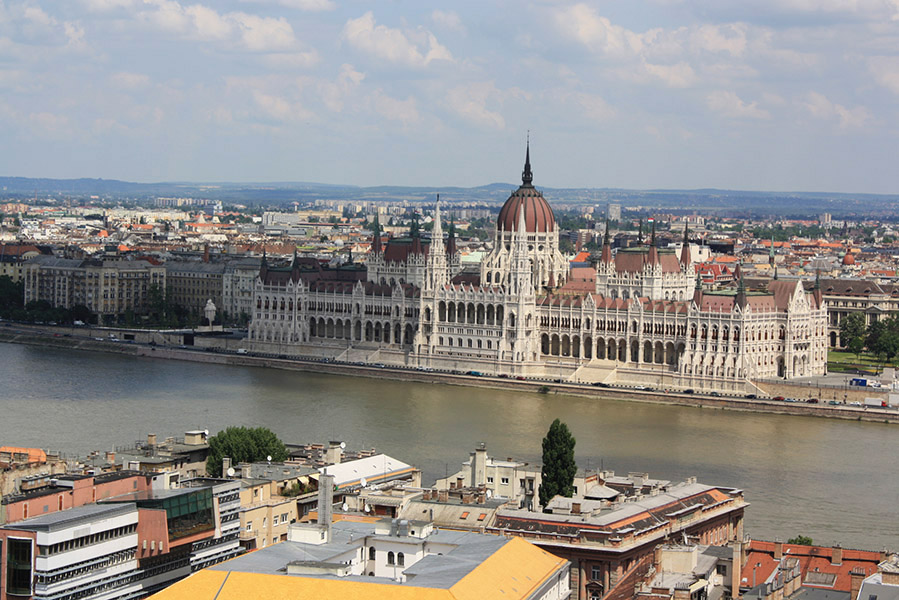 Vue sur le parlement, Budapest