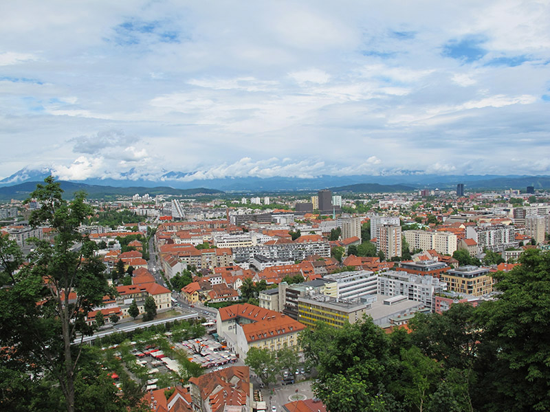 Vue du château de Ljubljana